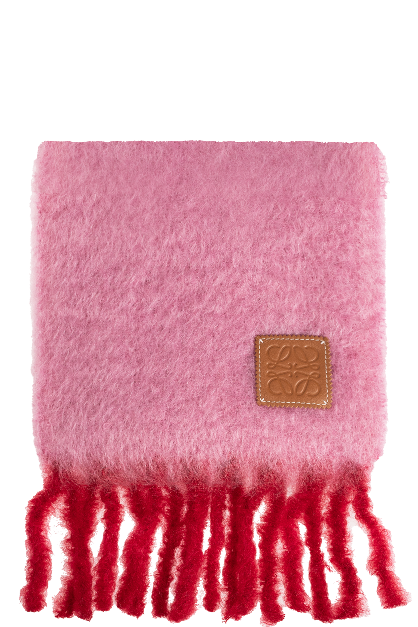 ロエベ LOEWE/スカーフ チョコレート ブラウン レザー ロゴ